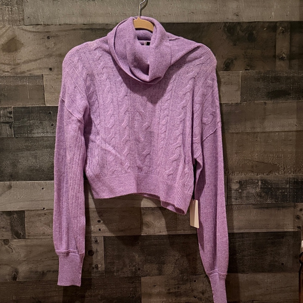 Industry Mauve Heather cashmere sweater